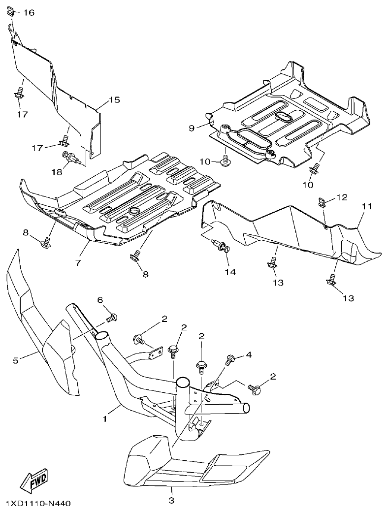 Yamaha VIKING1XP9_2014 GUARD parts diagram